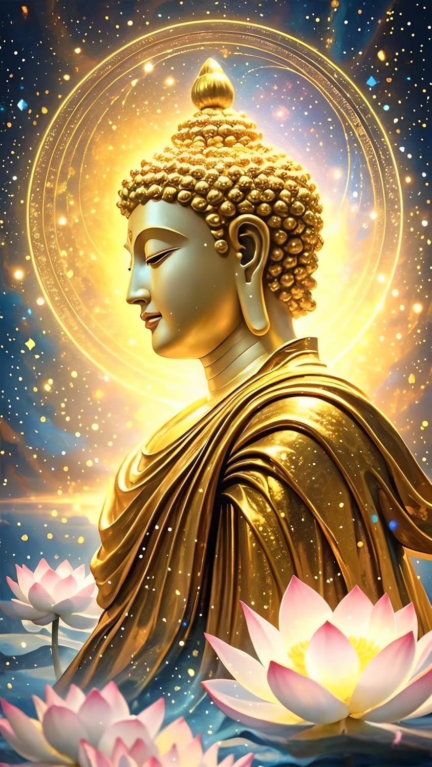 ARTGOTO Extra Large Diamond Art Painting Kits for Adults,23.6x41.3 inches/60x105 cm Buddha B DIY Full Round Drill Diamond Dots,Extra Large Size for Home Wall Decor Gifts