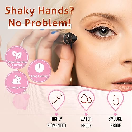 Miniatura 4 de Delineador de ojos  sello por los efectos de Vogue Negro, impermeable, a prueba de manchas, Winged líquido de larga duración pluma delineador de