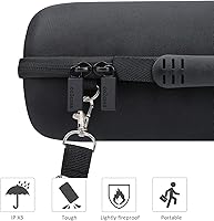 Vista 6 de co2CREA Funda de viaje rígida de repuesto para altavoz Bluetooth impermeable JBL Charge 4 / Charge 5 (funda negra)