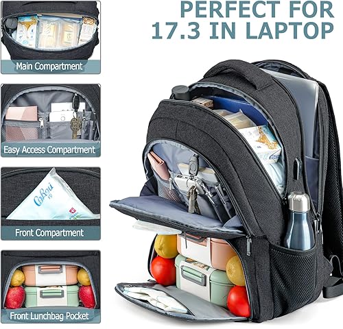 Miniatura 2 de Mochila para laptop L5, Negro, 17