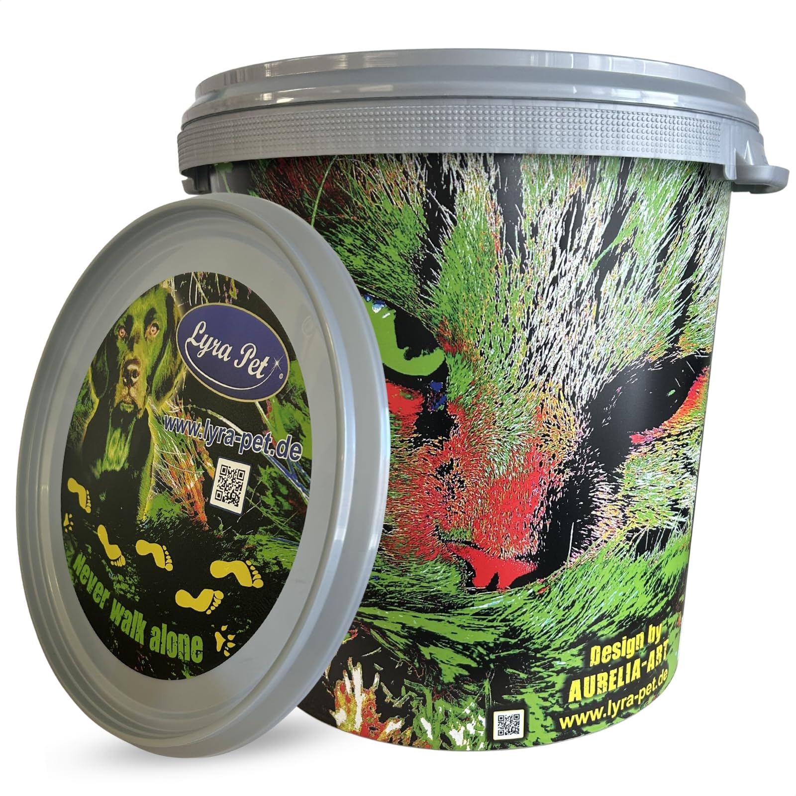 Lyra Pet® 10 kg Nigersaat + 30 L Tonne Nährstoffreiche Ergänzung Wildvögel | Reich an natürlichen Ölen, Proteinen & Ballaststoffen – Energiereiche Futterkomponente für die ganzjährige Vogelfütterung