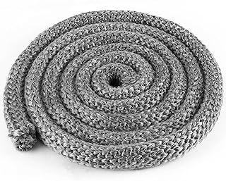 Wood Stove Door Gasket, 1" Wood Stove Gasket Rope Seal for Woodburning Stoves, Heat Resistance Fiberglass Gasket Replacement for Wood Stoves and Fireplaces(1" x 98" Rope)