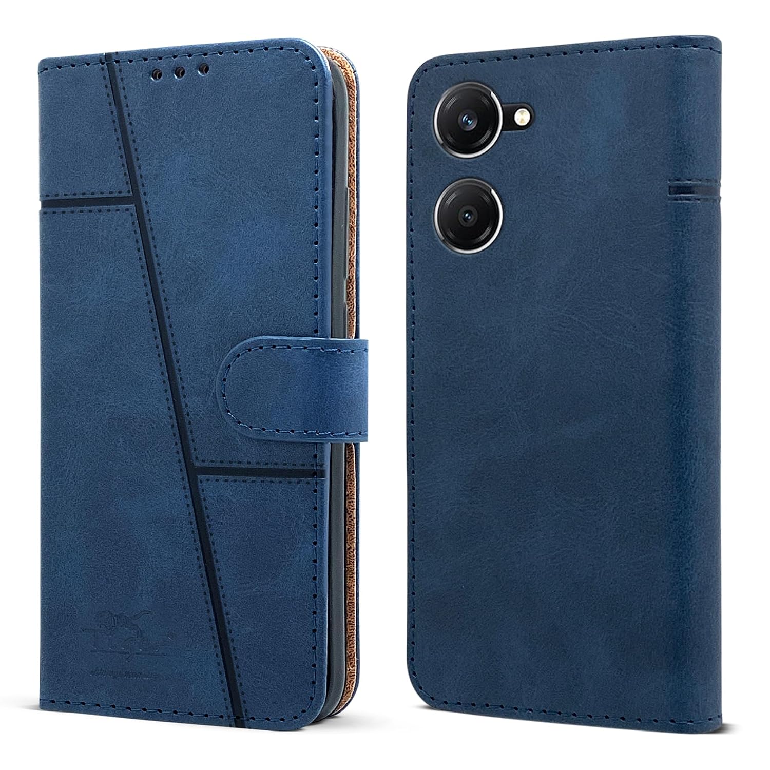 Jkobi Flip Cover Case for Vivo T3 Lite 5G | Vivo Y28s 5G (Stitched Leather with Magnetic Closure | Blue) Jkobi Flip Cover Case for Vivo T3 Lite 5G | Vivo Y28s 5G (Stitched Leather with Magnetic Closure | Blue)