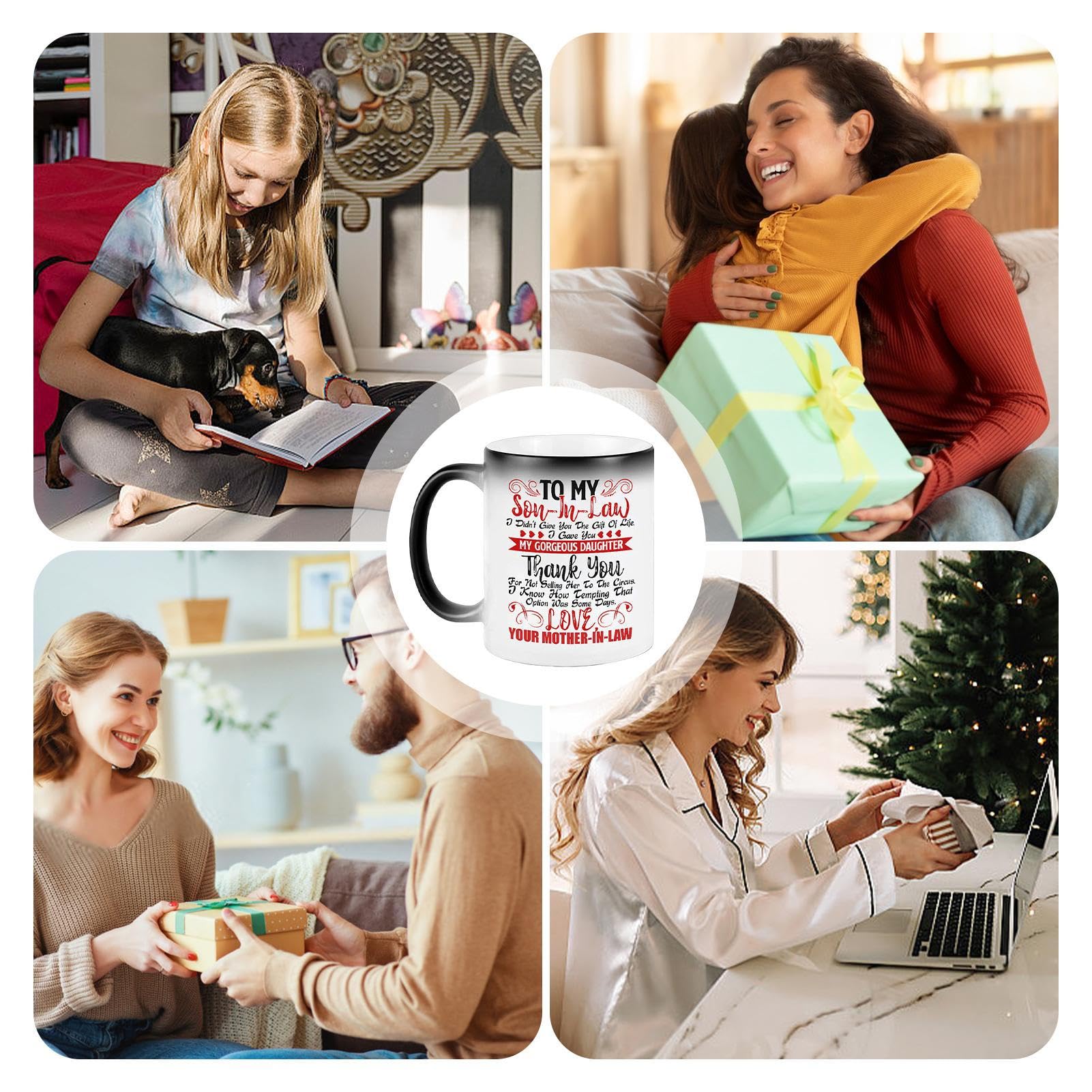 Veracco Taza de café de cerámica blanca con texto en inglés Dear Mom