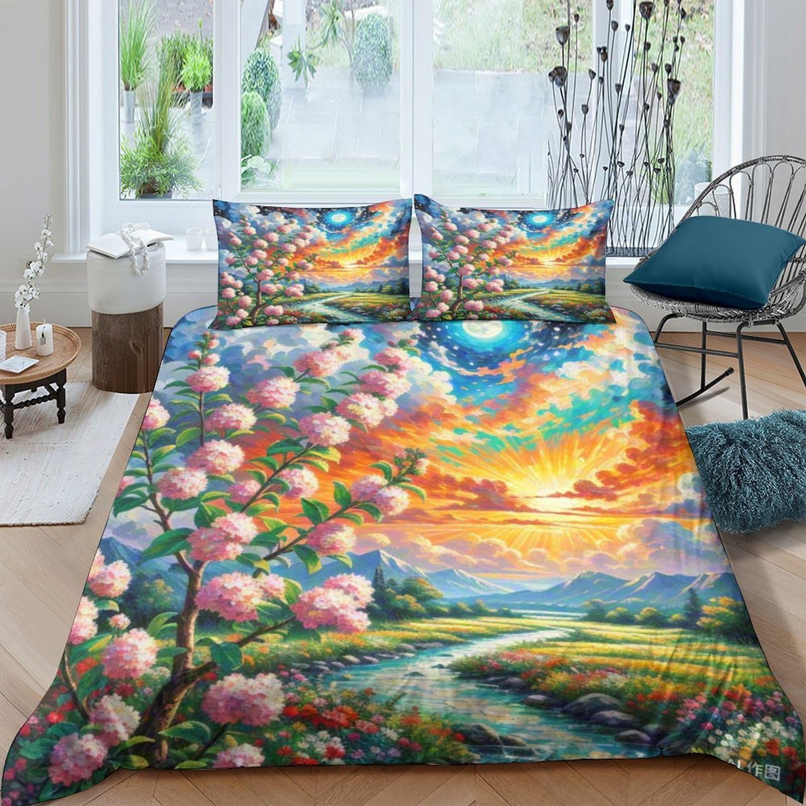 Housse de couette 220x240 3D Prune Prickly lit king microfibre douce