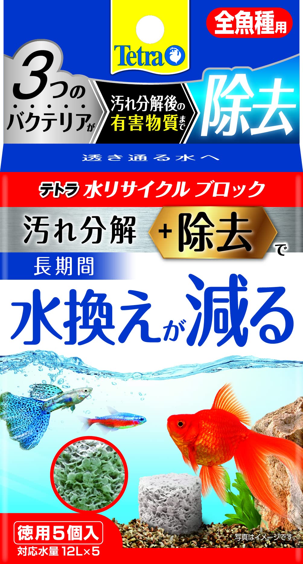 Amazon | テトラ (Tetra) 水リサイクルブロック全魚種徳用5個 水換えを