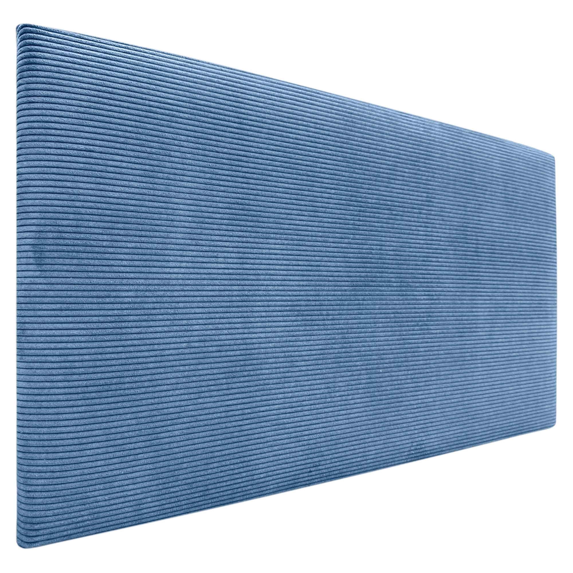 DHOME Cabecero de Pana Liso Alta Gama Moderno Cabezal Tapizado Cama Lujo Dormitorio Acolchado (Azul, 90 cm)