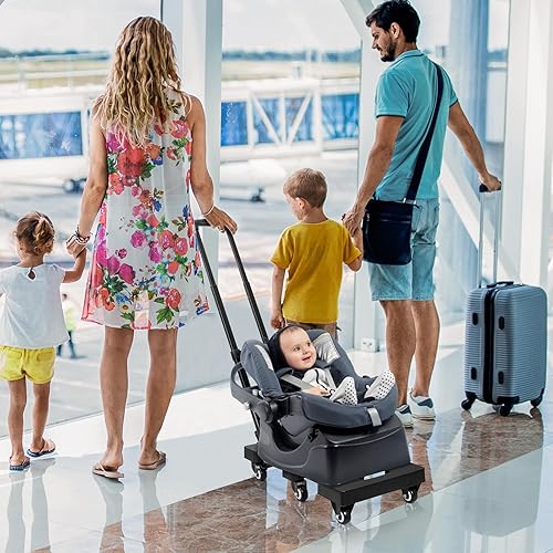 Miniatura 5 de KEDSUM Camión de mano plegable mejorado, carrito plegable resistente de 600 libras, carrito de equipaje con mango ajustable, carrito utilitario con