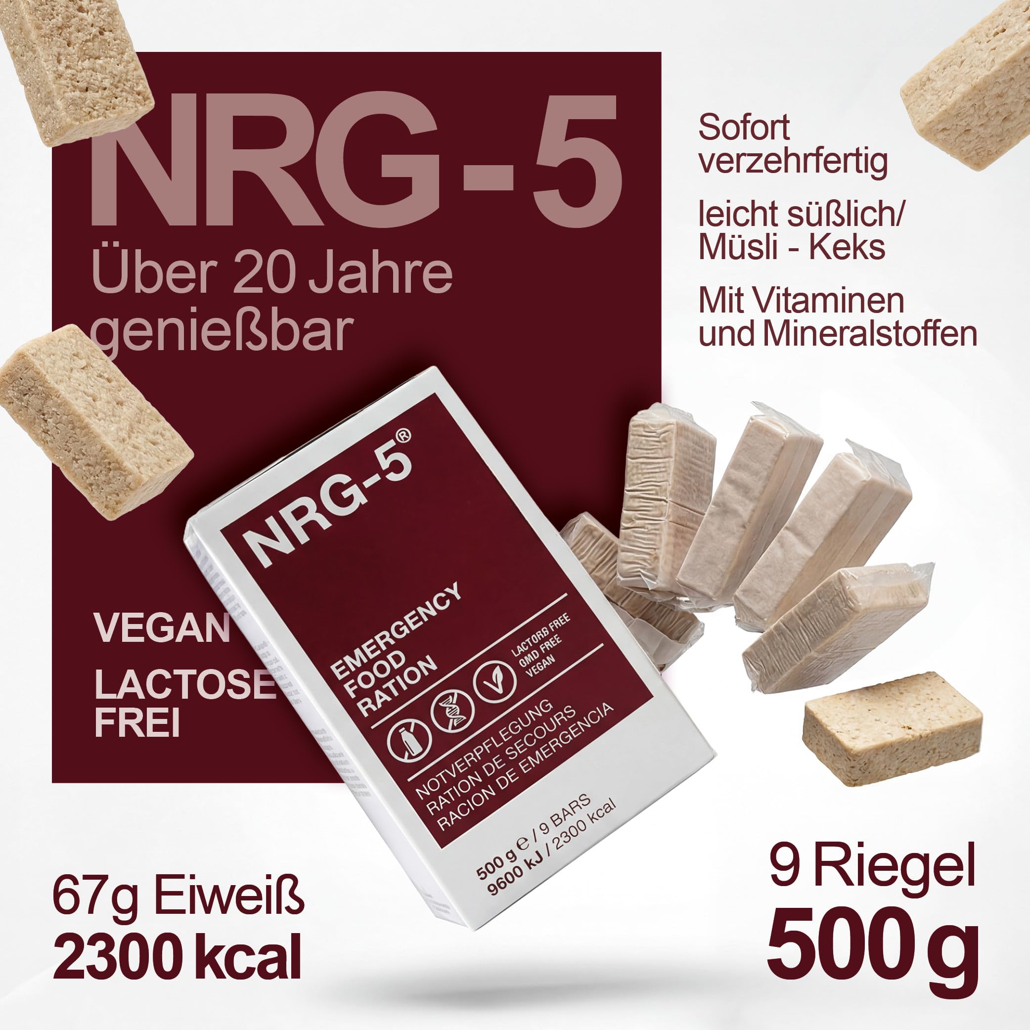 Notfallnahrung Testpaket BP-ER, NRG-5, Seven Oceans & GS-10 Notration + NRG-5 ZERO glutenfrei - Survival Food Set für Katastrophenschutz & Notvorrat Lebensmittel - Langzeitnahrung 20 Jahre genießbar