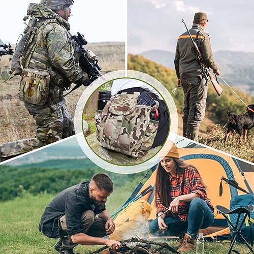 Miniatura 6 de Molle - Bolsa táctica para cinturón de servicio, bolsa plegable de administración, organizador de bolsas Molle (mayor capacidad, enrollable,