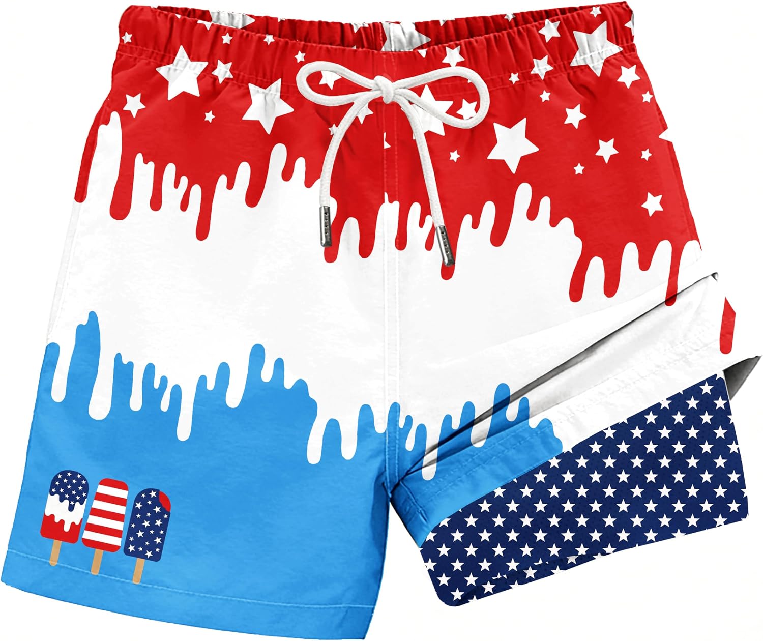 Boys Swim Trunks with Compression Liner Swim Shorts for 5-12 Years | Quick Dry, Stretch, Beach, Comfortable Shorts Board Swimsuit, Bathing Suit Swimwear