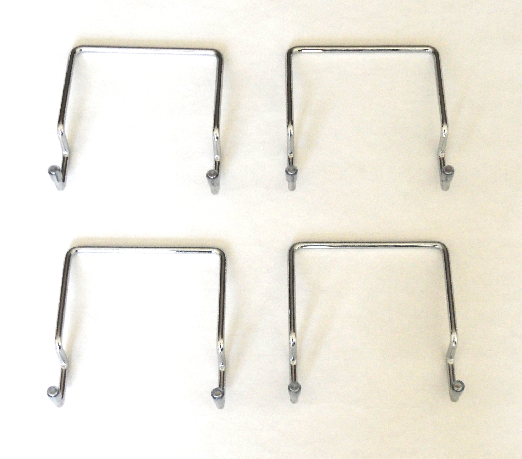 Side Mattress Stoppers for Metal Frame 30 x 30 cm Chrome (4 Pieces) - Image 3