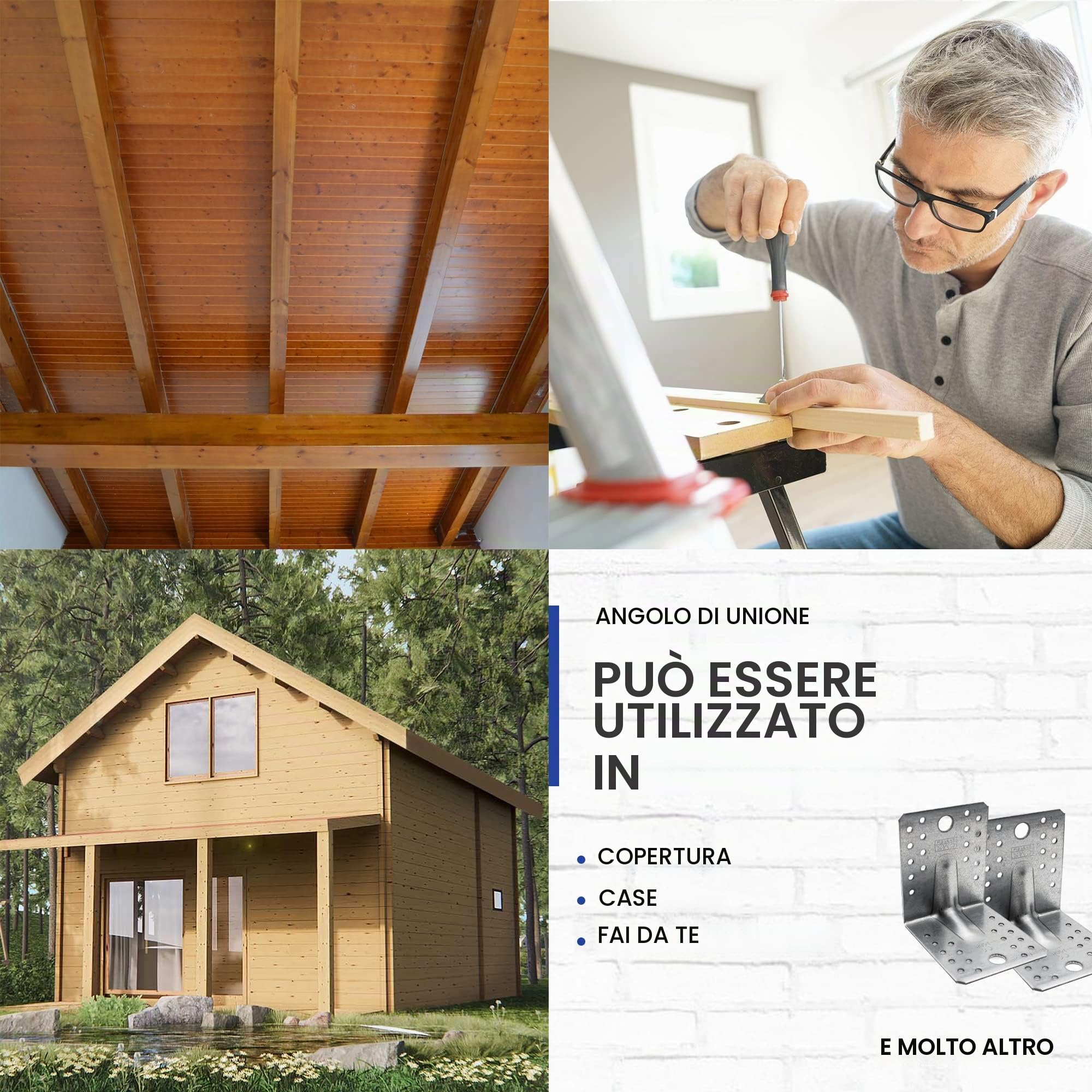 DOJA Barcelona | Piastra Angolare | 20pz | 105x105x90mm | Spessore 2,5 | Acciaio Zincato | Squadretta di Giunzione Angolare | Squadretta Angolare | Squadretta Giunzione Angolare Mensola, Mobile