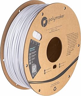Polymaker PLA PRO Filament 1.75mm Cold White, Powerful PLA Filament 1.75mm 3D Printer Filament 1kg - PolyLite 1.75 PLA Filament PRO Tough & High Rigidity 3D Printing PLA Filament White