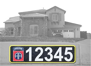 Curb-N-Sign® Military Curb Wrap, Reflective Personalized Curb Address Decal, Army 82nd Airborne