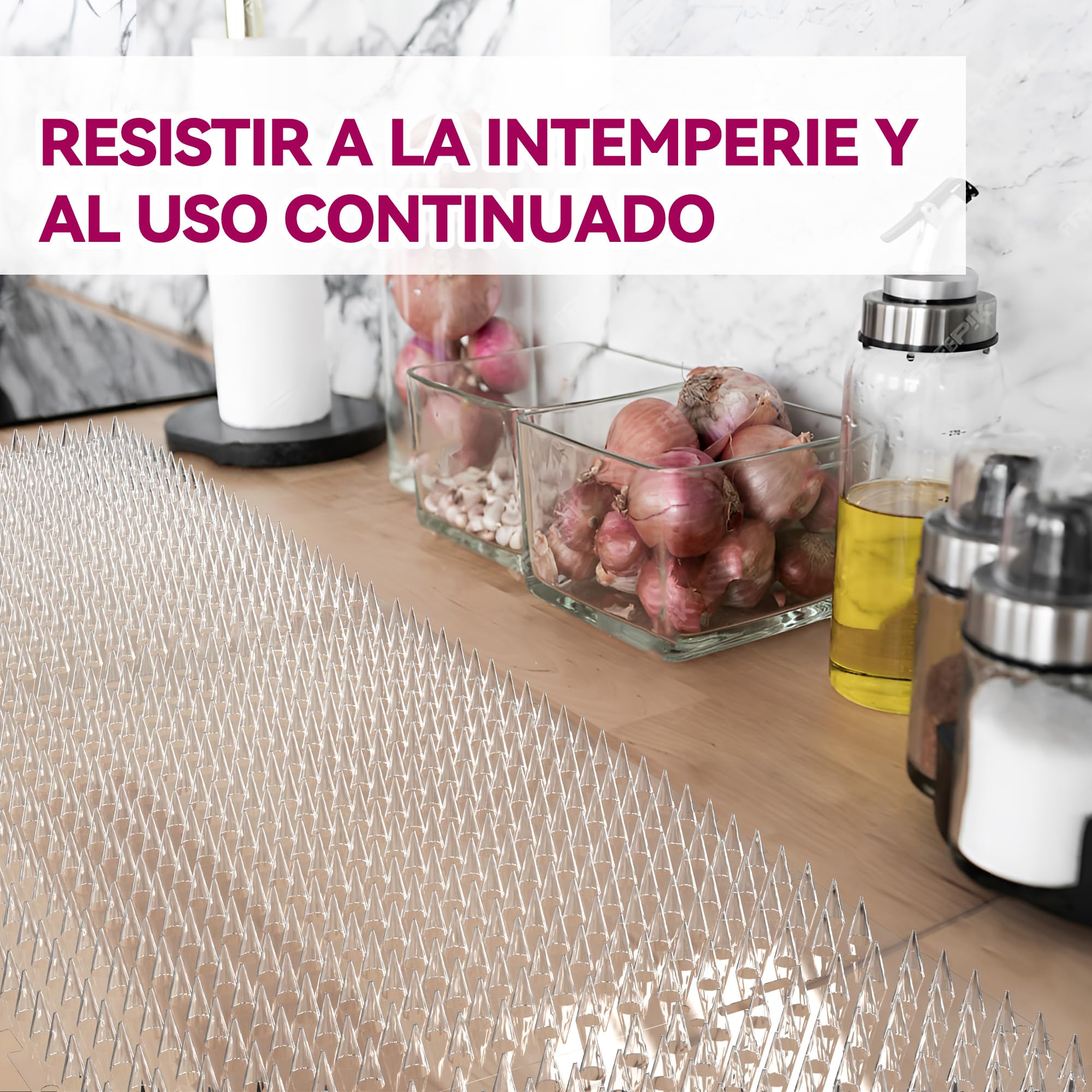 Anti Gatos Juego de 16 Rejillas Pinchos para Gatos: Duradera para Uso en Interiores y Exteriores para jardín, parterres y repisas de balcón