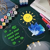 Vista 7 de Gartful Discos acrílicos transparentes – 6 pulgadas, 10 hojas redondas de acrílico, panel circular de plexiglás transparente de 1/25 pulgadas