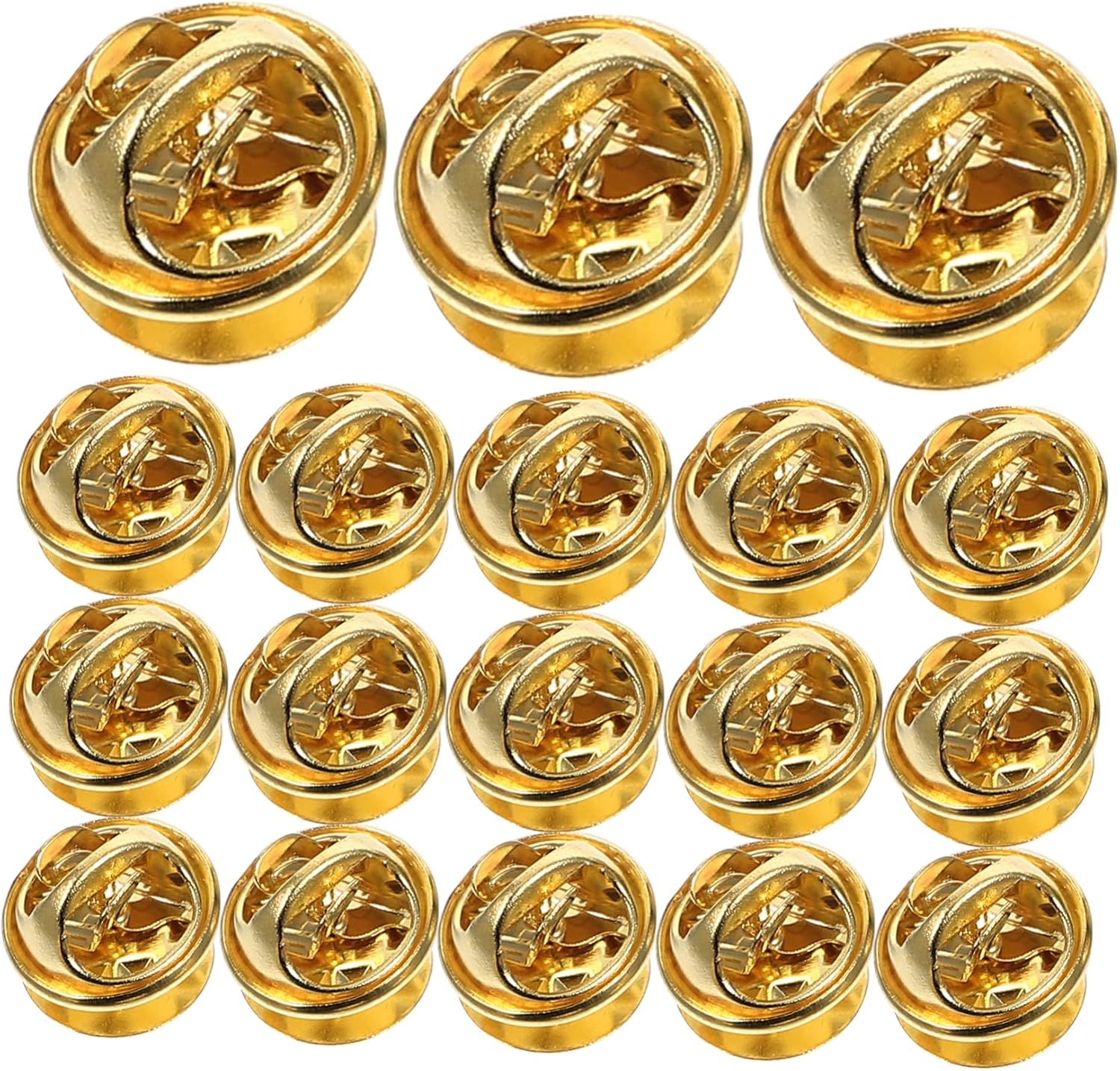 Healifty 50 Sets Locking Pin Backs for Badge Pins Lapel Brooch Tie Tack Replacement Clutch Backs with Butterfly Handle Secure Craft Making Accessories for DIY Jewelry and Name Tags