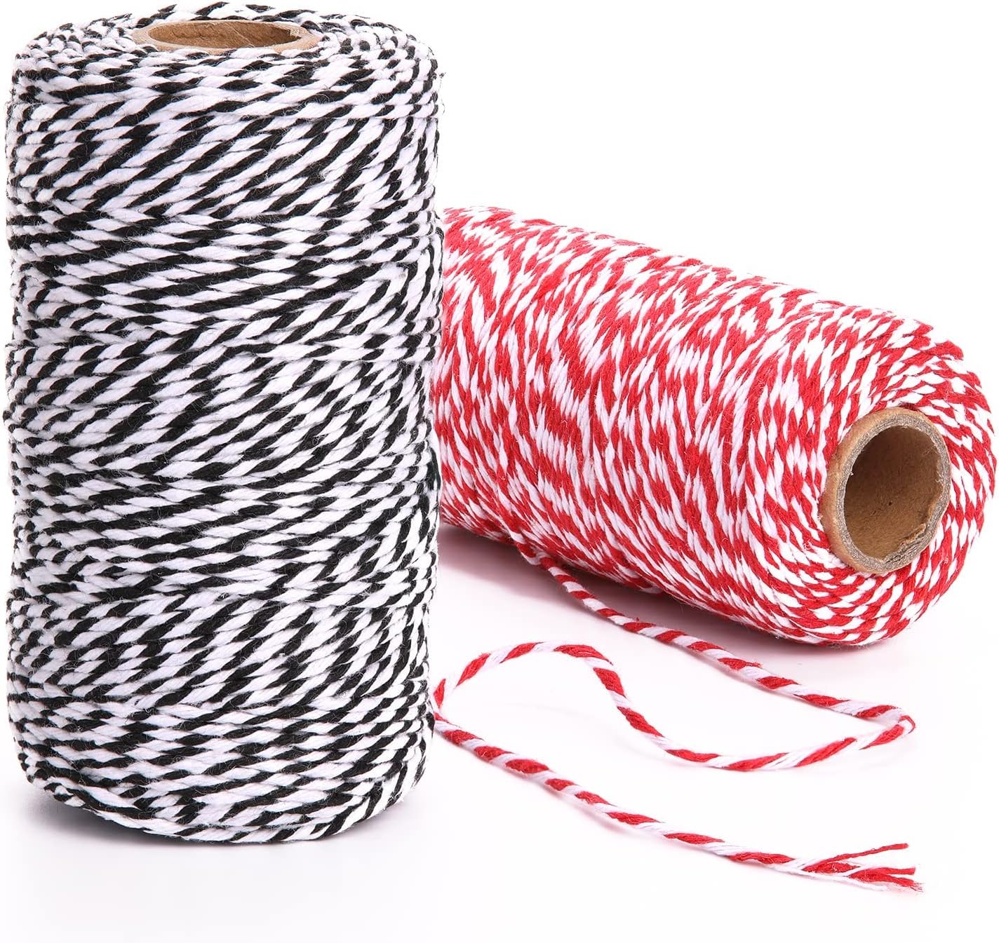 Christmas String, 200m ECO Friendly Red and Black String, 2mm Cotton ...