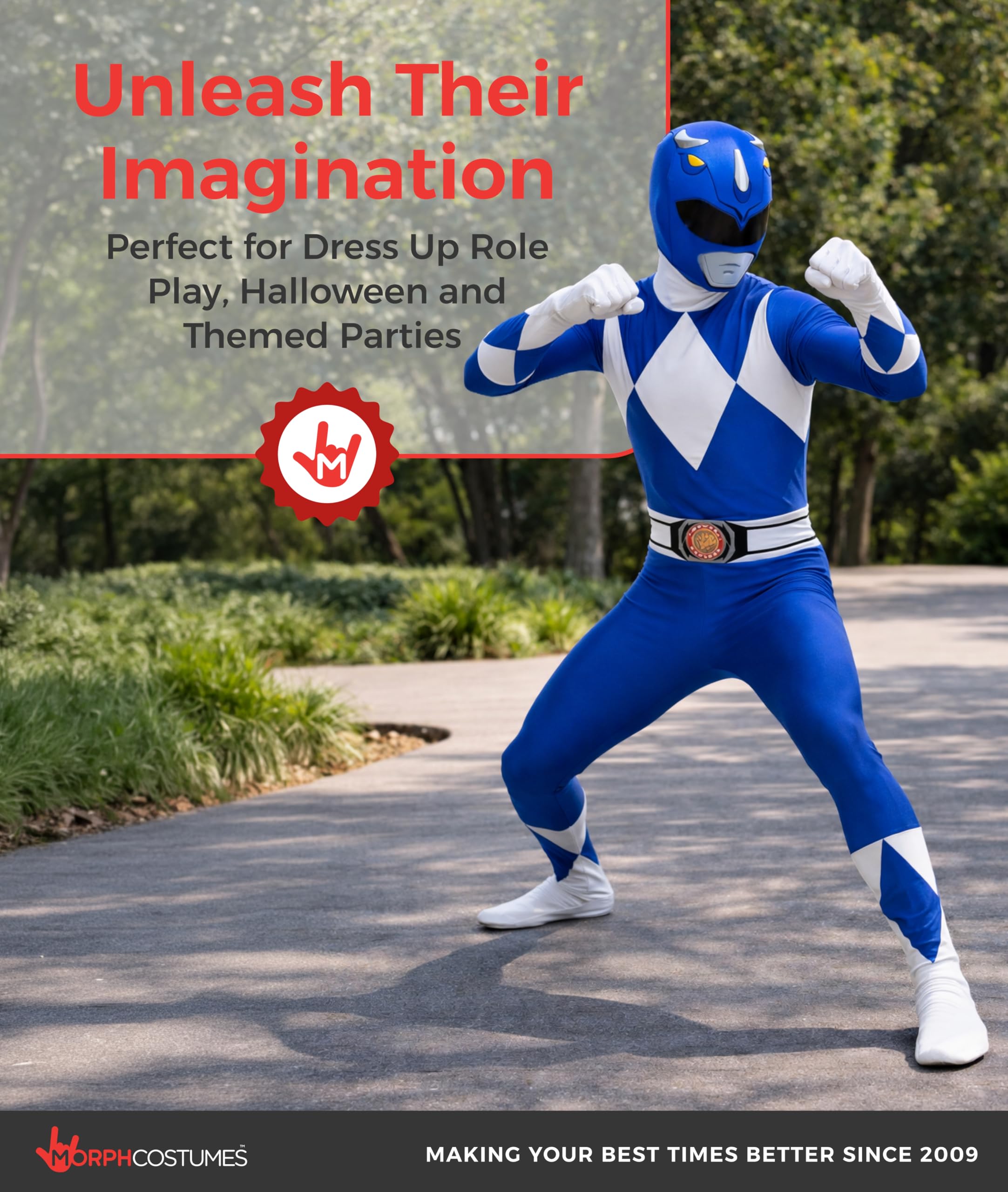 Morphsuits Kostium Power Rangers, kostiumy na Halloween dla mężczyzn