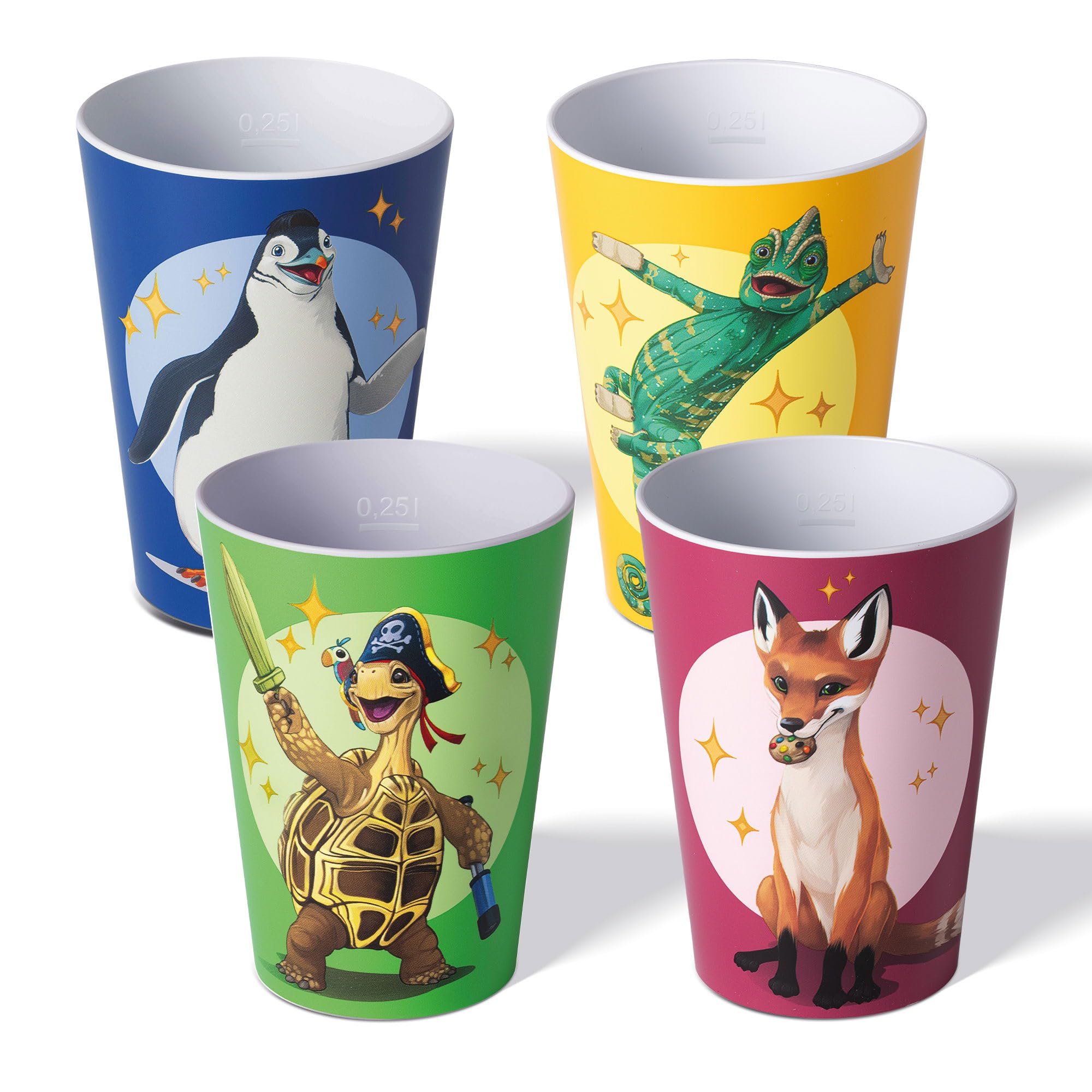 Gobelet enfant AWAVE L'École des Animaux Magiques set 4 pièces