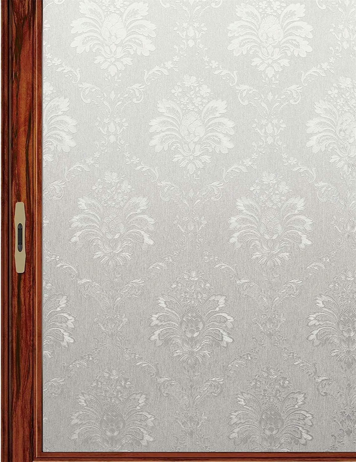 Fofon Premium Decorative Window Film No Glue Privacy Static Self-Adhesive Cling Window Films Suitable for Home and Office 17.71 by 78.74 Inches