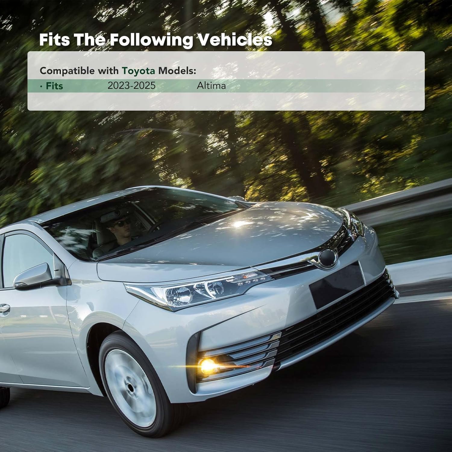 YHTAUTO Fog Light Cover Fits Nissan Altima 2023-2025 Front Bumper Fog Light Bezel Trim Left Driver Side - Image 2