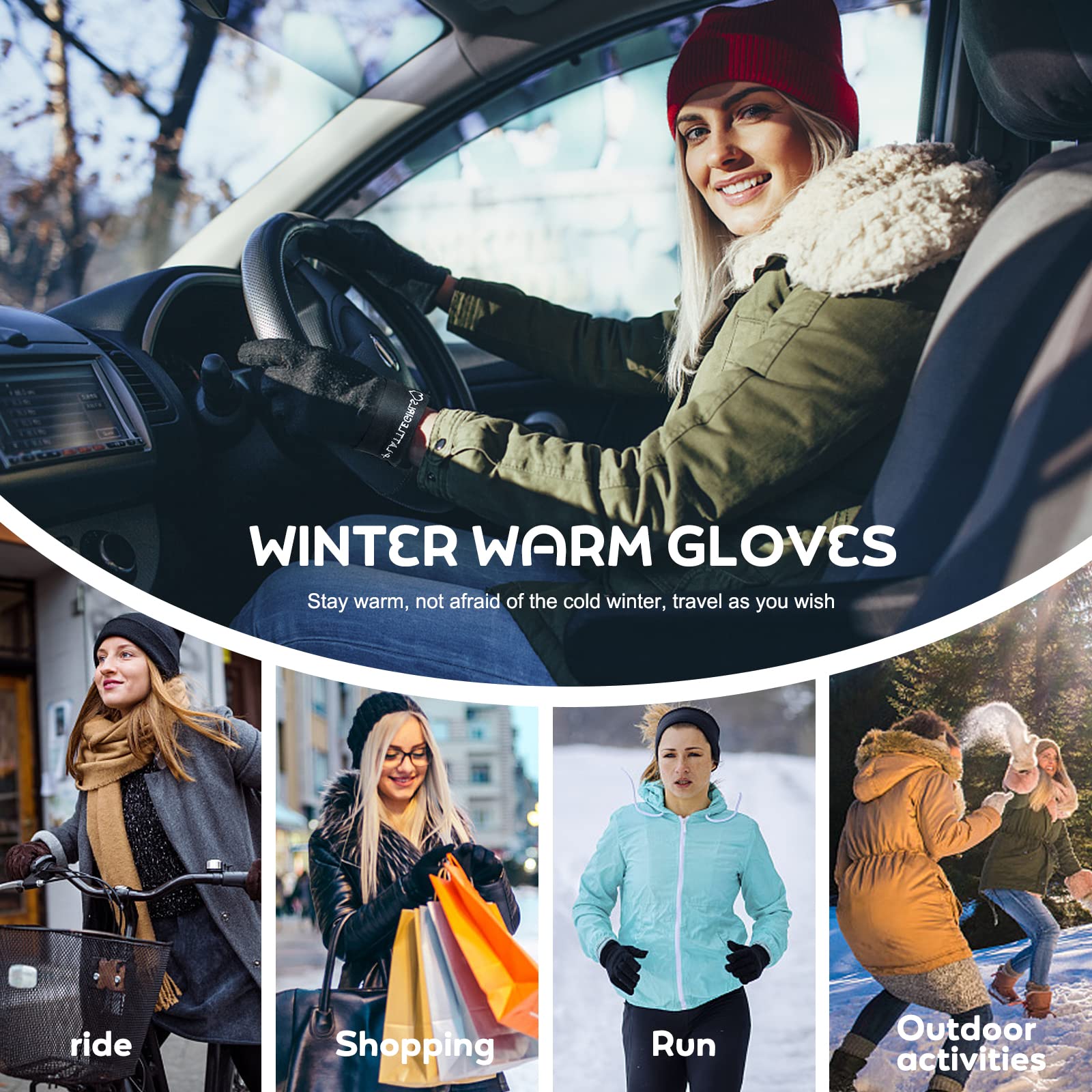 Guanti Termici Donna Touchscreen - Impermeabili E Antivento Per Sci E Outdoor - Foto 5