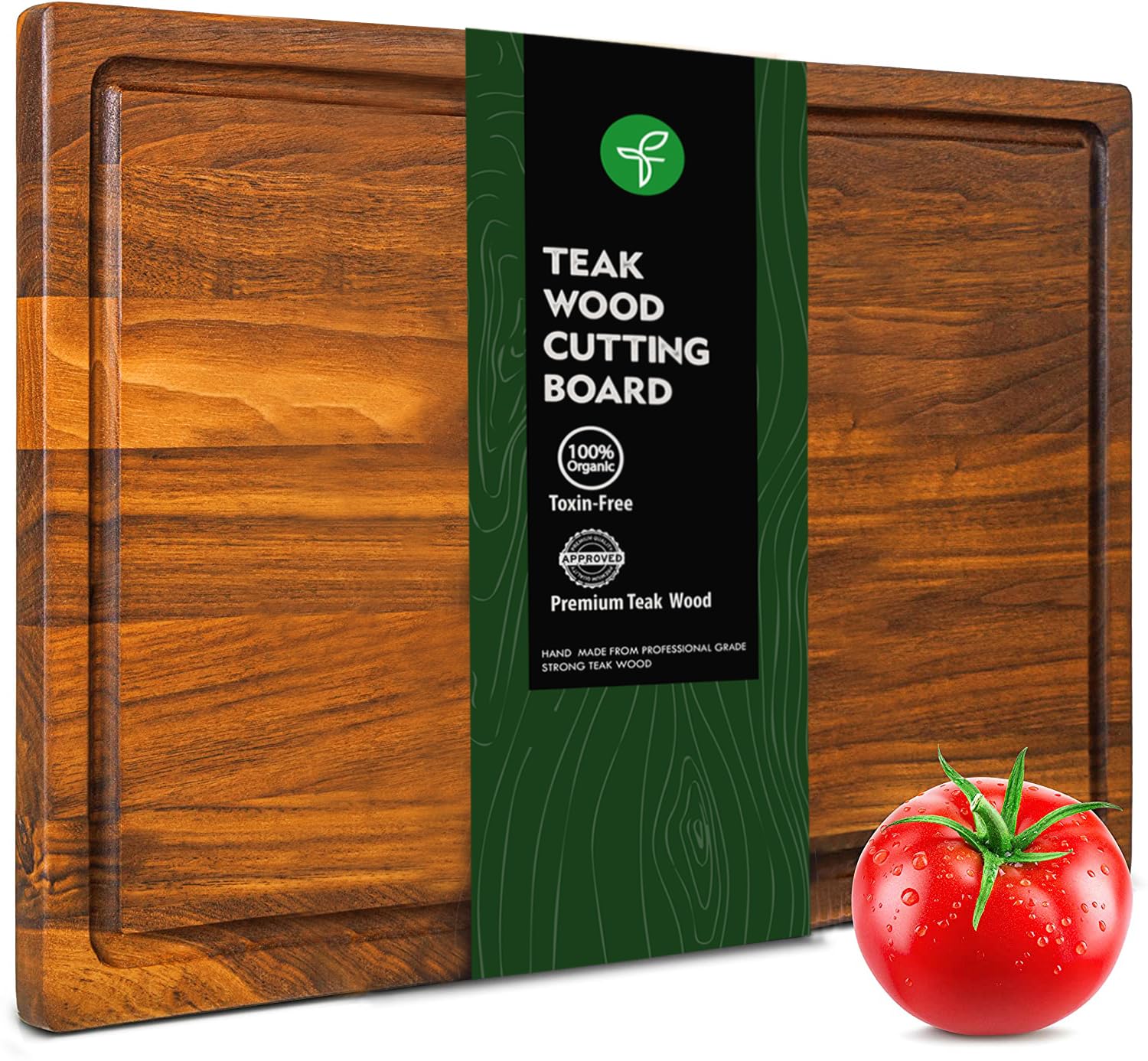 FARMICAL Large Teak Wood Chopping Board for Kitchen Wooden Cutting Board for Kitchen, Vegetable Chopper Board for Fruit & Meat, Heavy Duty Non-Slip Natural Slicing, Handcrafted - 38x28x2 cm (B08SW8ZTKQ) Amazon Price History, Amazon Price Tracker