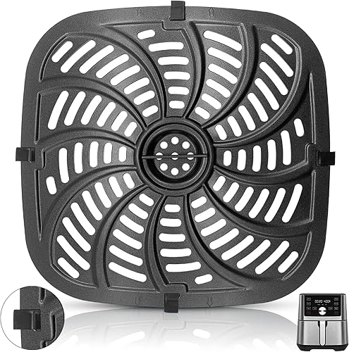 Sartén para freidora de aire Chefman TurboTouch Easy View de 8 cuartos de galón, antiadherente de grado alimenticio, accesorios para freidora de