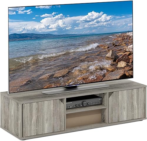 Furinno Soporte clásico para TV de hasta 55 pulgadas, roble francés