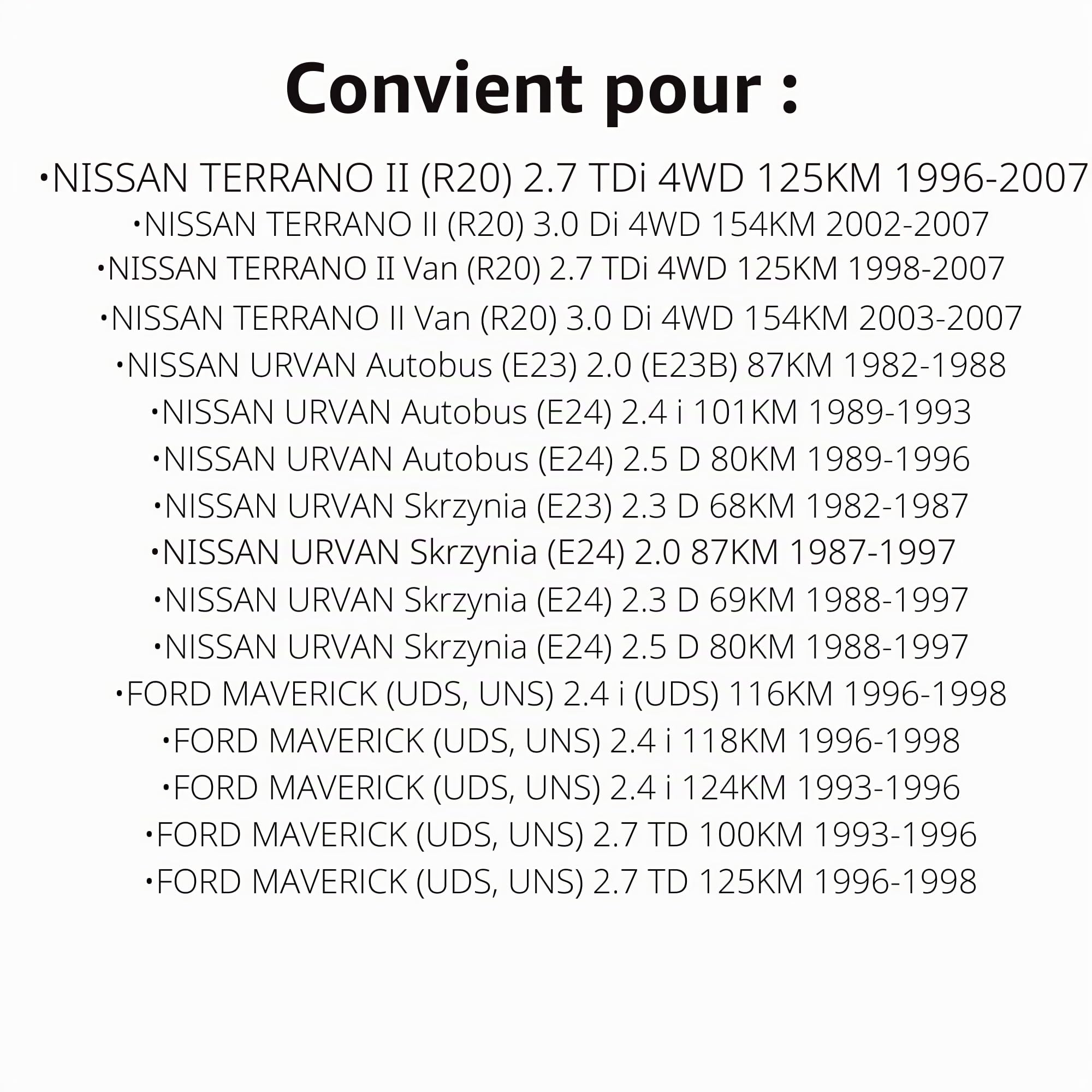 Entretoises de rotules supérieures 10 mm pour Nissan Terrano, Pick Up et F. Maverick avec suspension Lift, kit de bras de suspension