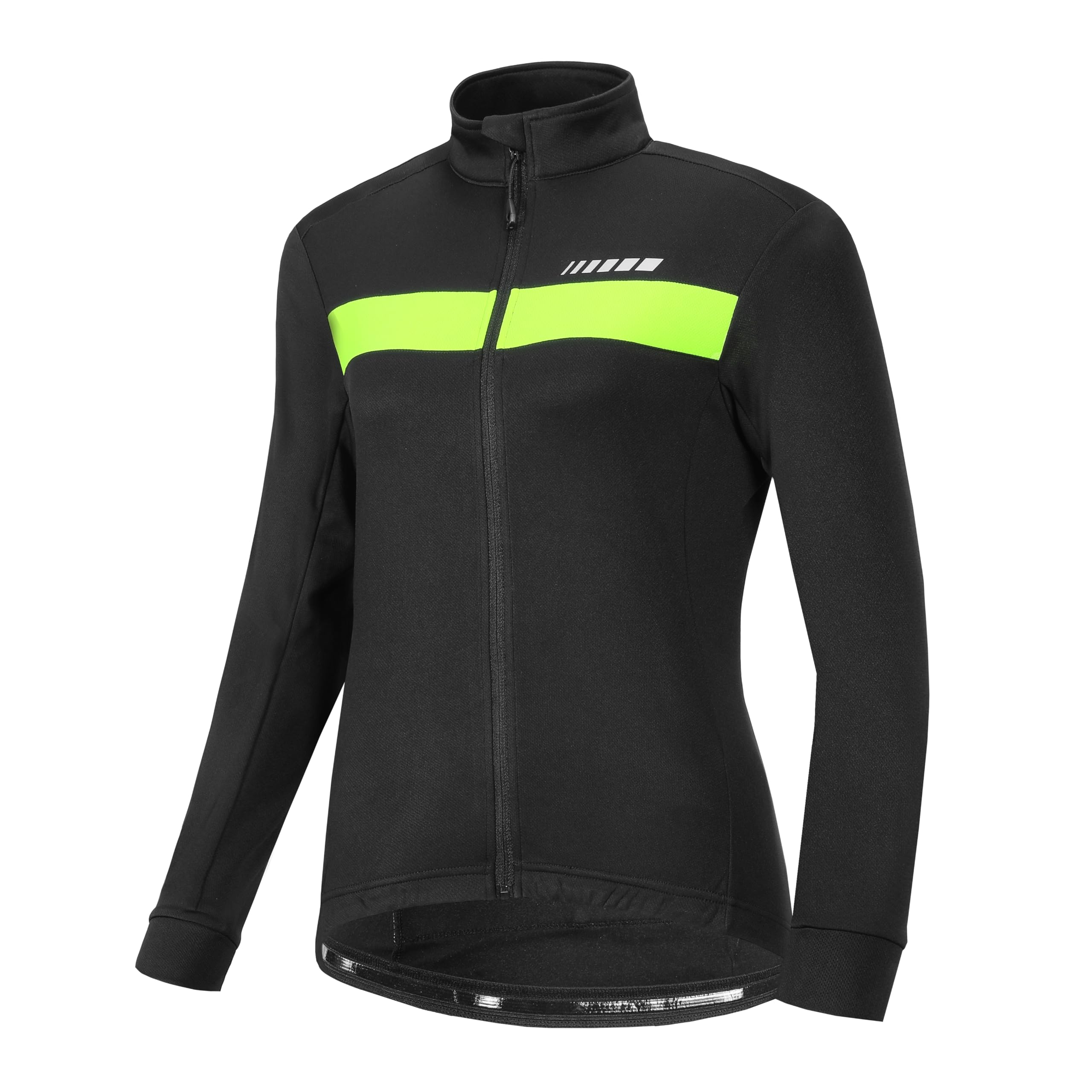 Przewalski Radtrikot Damen, Thermo Fahrradbekleidung Damen mit 3 Rückentaschen für Straße und Bergfahrten
