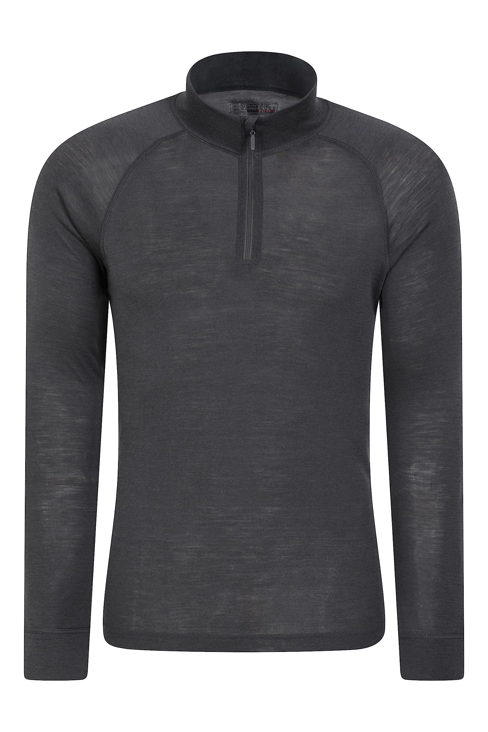 Mountain Warehouse Merino Mens Long Sleeved Thermal Baselayer Top - Lightweight, Breathable & Quick Wicking Jumper with Half Zip - for Walking & Hiking