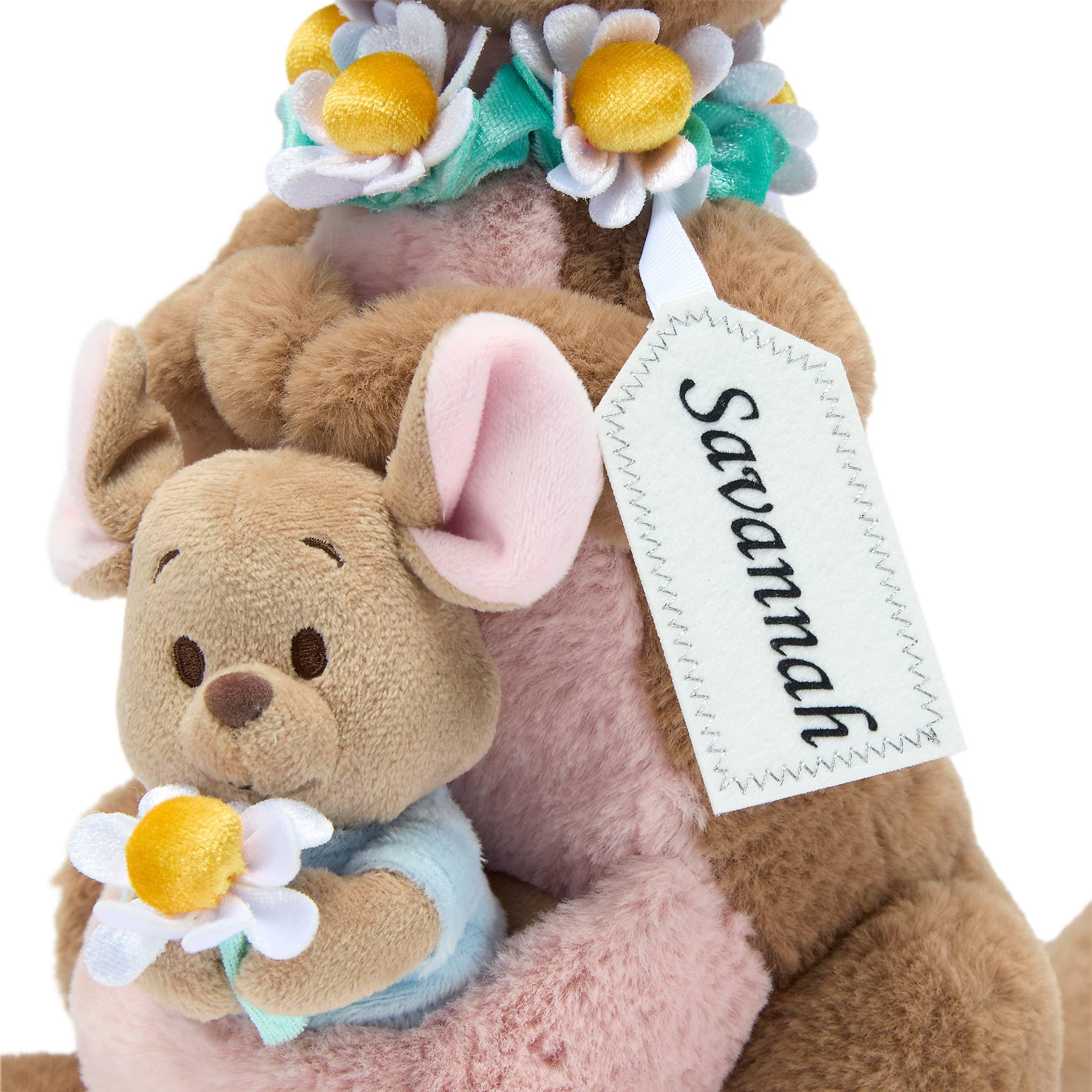 Disney Store Official - Winnie Puuh - Kanga und Ruh - Sonderedition im Blumen-Look - Mittelgroßes Kuscheltier - Plüschtier zum Sammeln - 18 cm