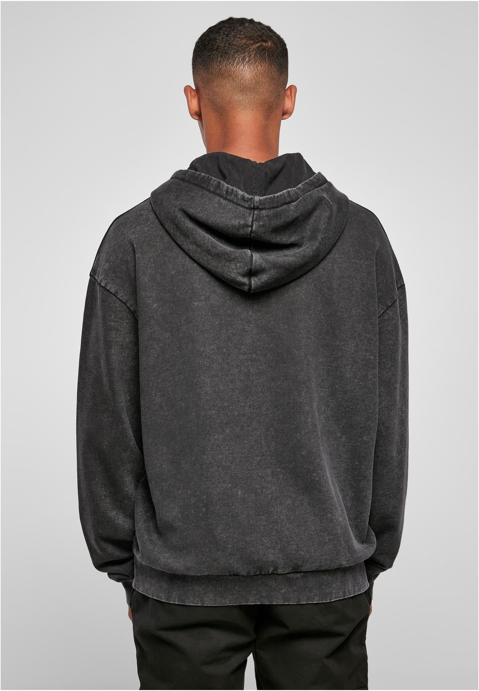 Build Your Brand Acid Washed Oversized Hoody Sudadera con Capucha para Hombre