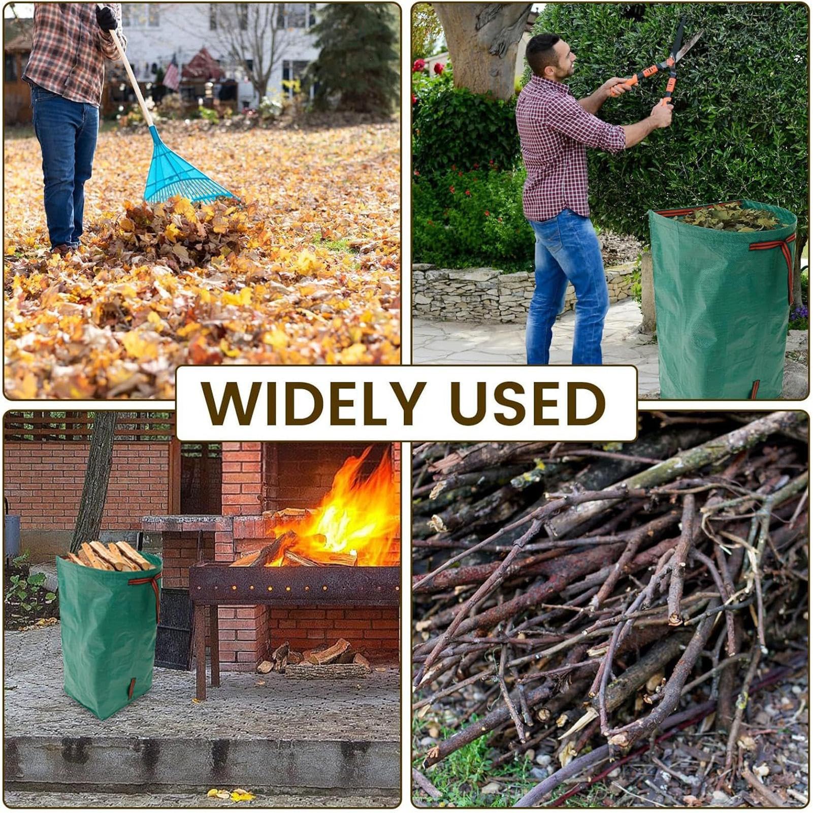 della spazzatura da giardino, contenitore pieghevole verticale, impermeabile | 2 sacchi per prato da 270 l, tipo raccogli rami, campeggio, barbecue, paesaggistica, edilizia,