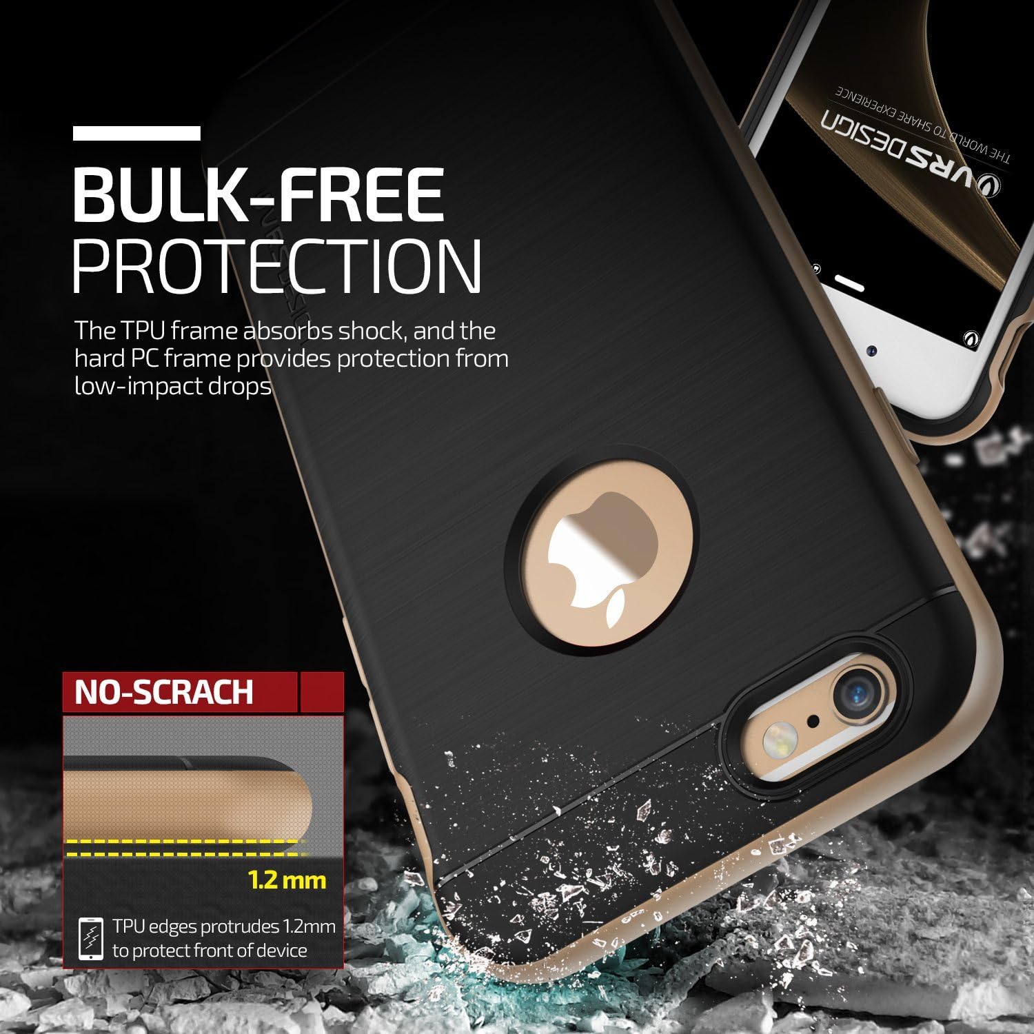 iPhone 6S Case, VRS Design Pro Shield[Champagne Gold] - [Military Grade Protection][Slim Fit] for Apple iPhone 6S 4.7
