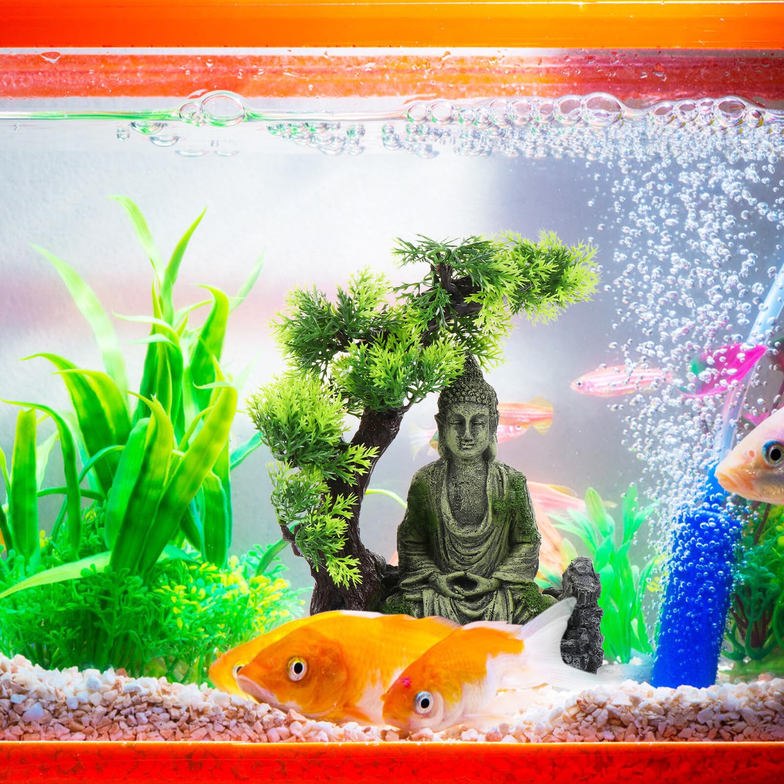 Estatua de de Resina para Acuario Adorno para Peceras Decoración de Paisaje Acuático para de Peces y Reptiles Duradero y Antiguo