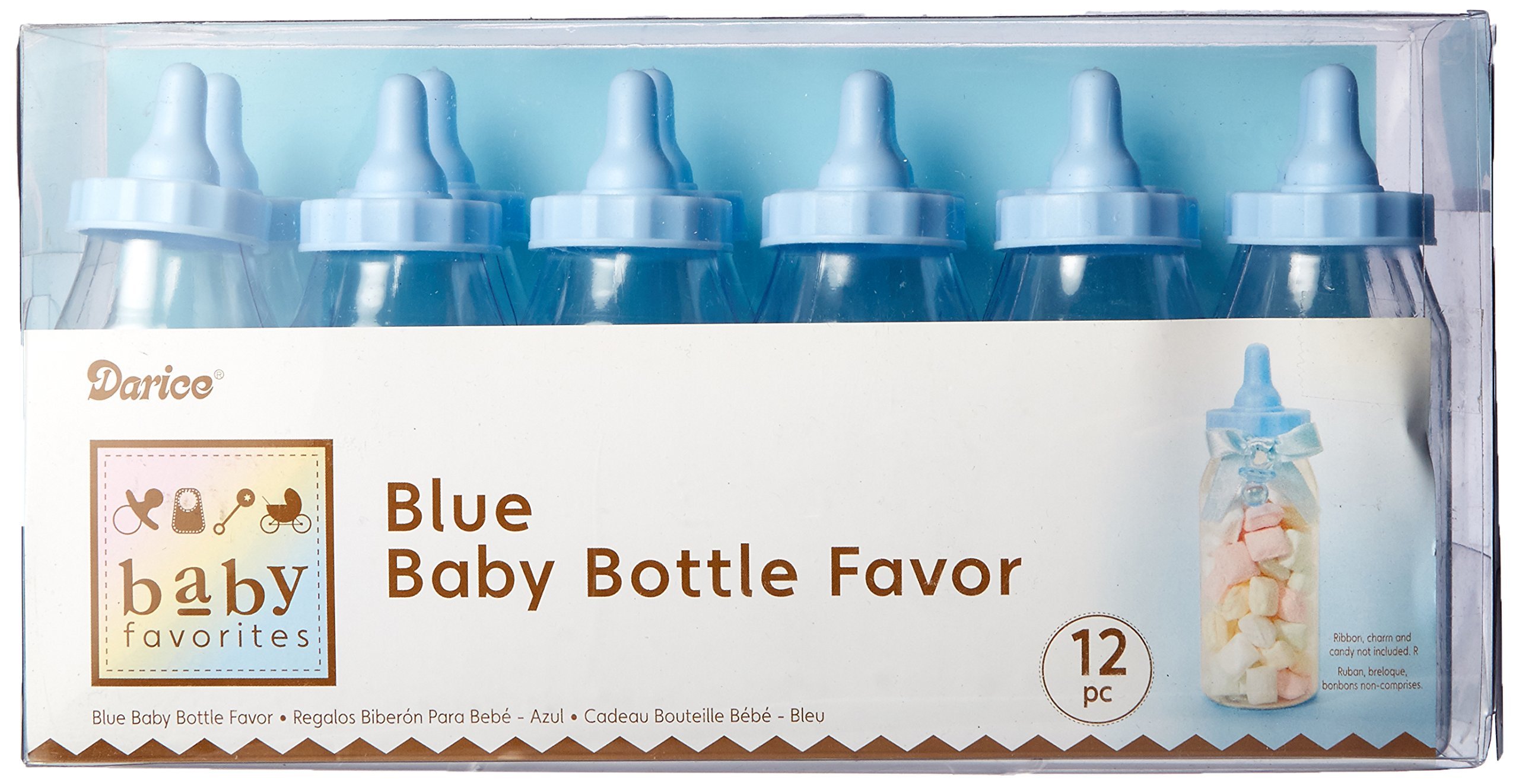 Amazon.com: Darice, 12 Piece, 5 inch, Blue Baby Favor Bottle : Baby