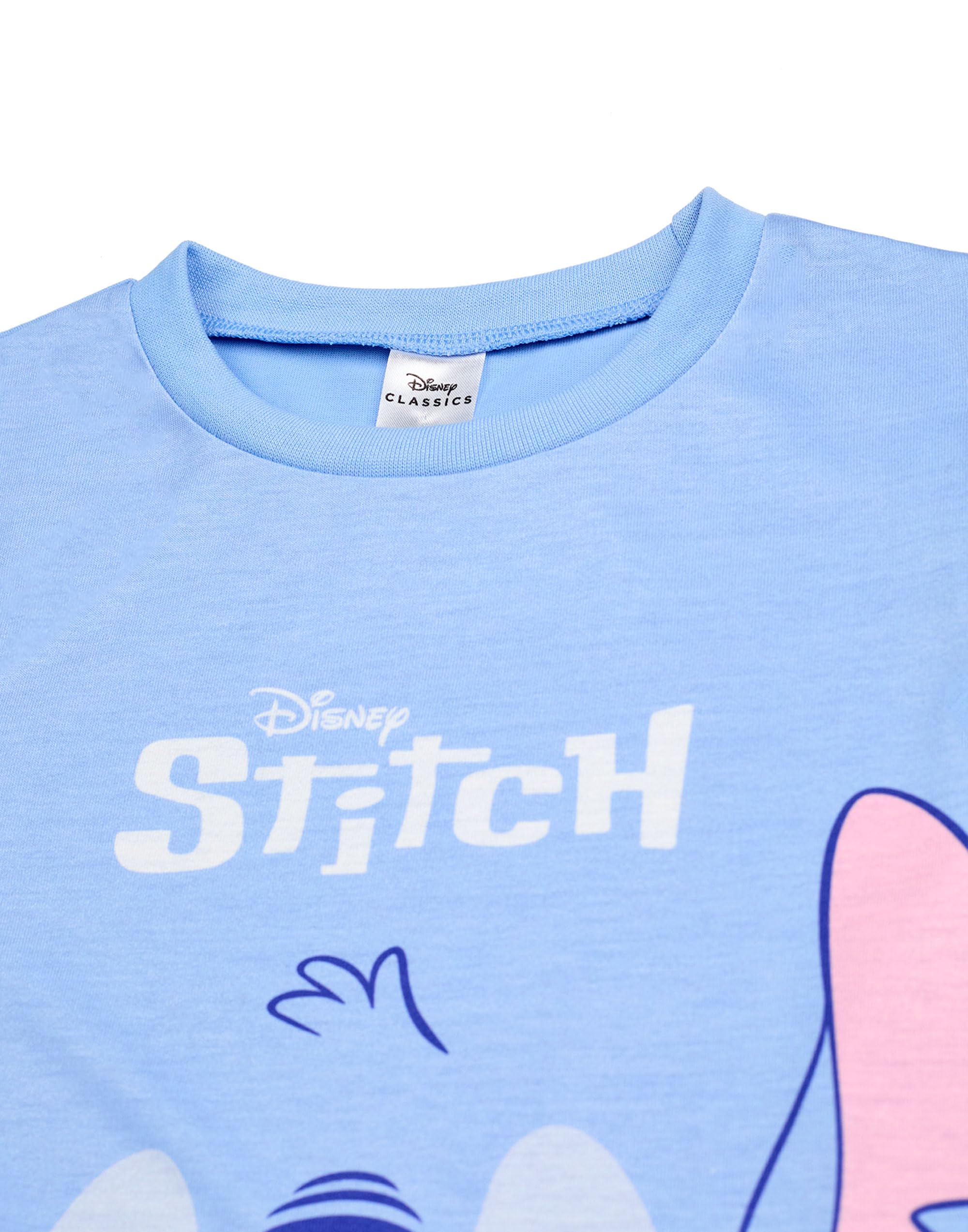 Disney Set Pigiama per Ragazze Lilo & Stitch, Confezione da 2 | Indumenti da Notte per Bambini con Stampa su Tutta la Superficie con Punti Blu e Rosa e Grafica con Angeli