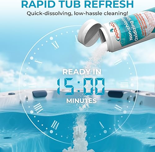 Miniatura 5 de Limpiador oxidante de choque sin cloro para bañera de hidromasaje, cuidado del agua sin cloro y limpiador de choque oxidante mejorado para jacuzzis,