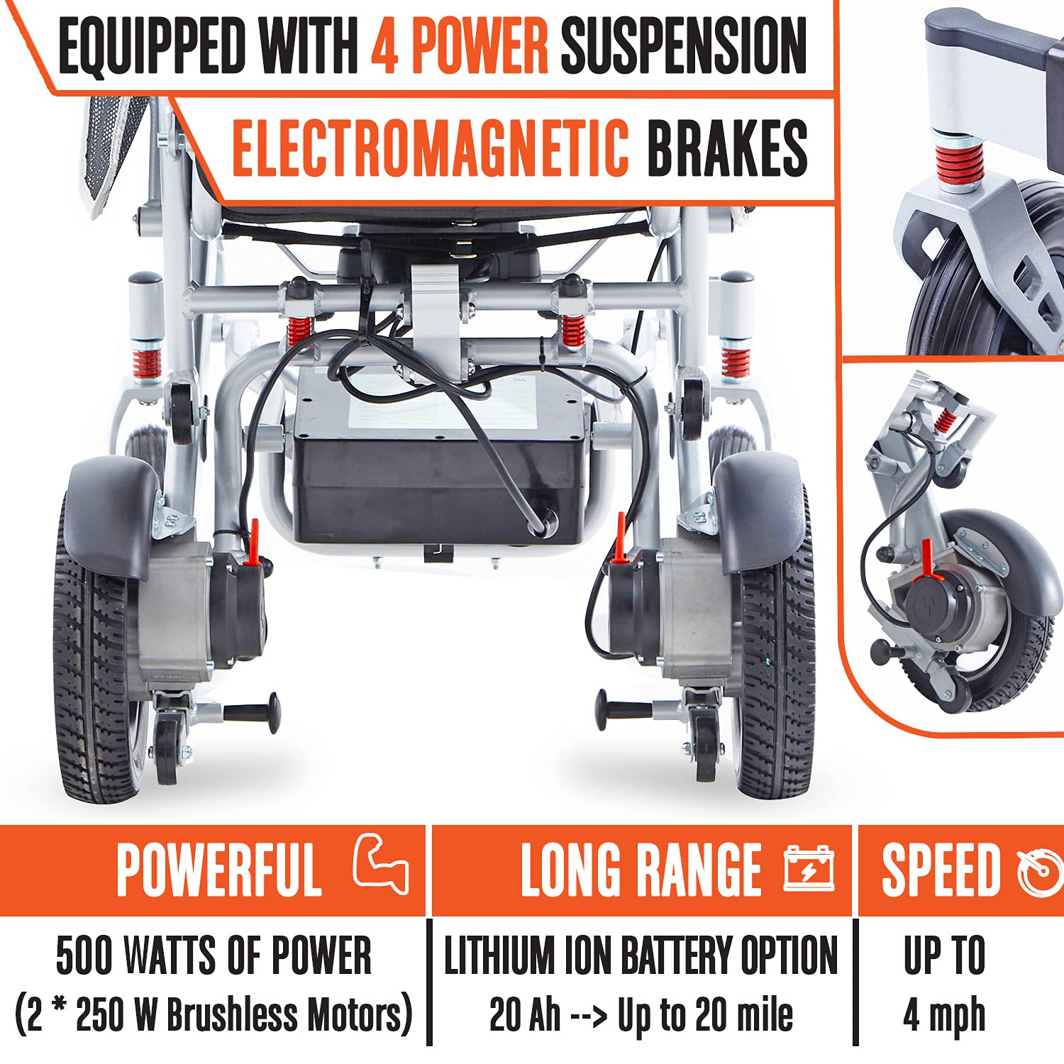 Buy ActiWe Auto Folding Electric Wheelchairs for Adults Lightweight