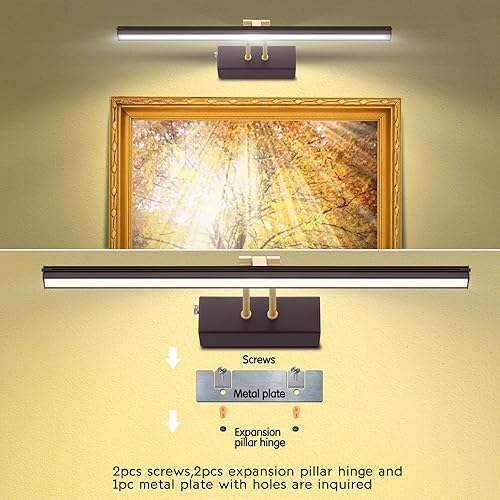 Miniatura 7 de RAIFOOLLY Luz de imagen inalámbrica operada por batería, luz negra de 17 pulgadas con control remoto, atenuador y luces de arte regulables para