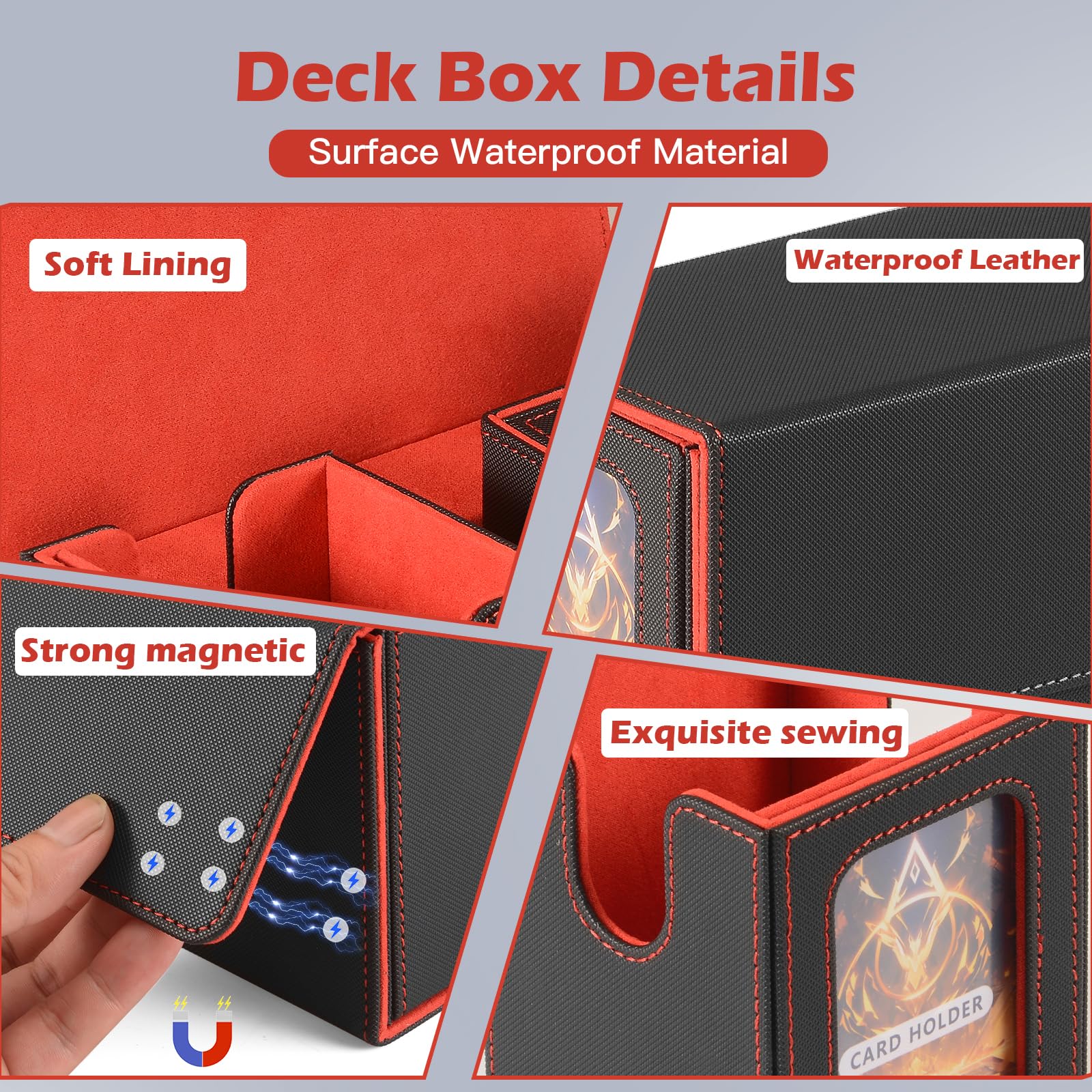 Deck Box MTG Commander Mage Tech - Per 100 Carte Doppia Manica