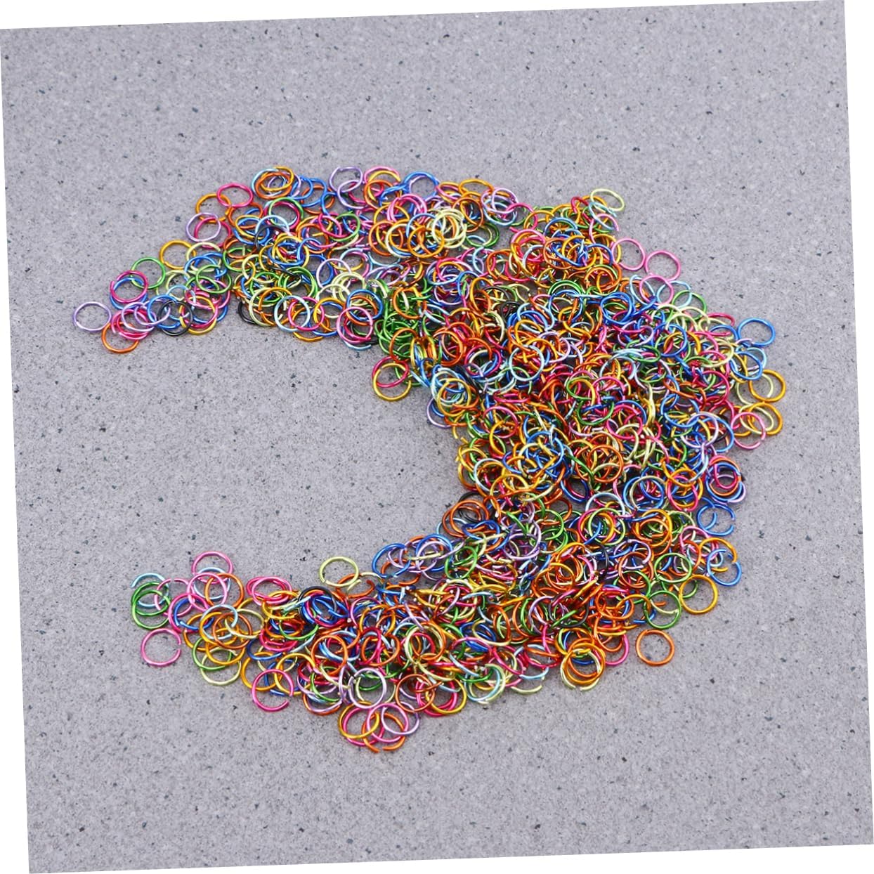 NUOBESTY 3200PCS Colorful Aluminum Jump Rings for DIY Jewelry Making Open Connecting Rings in Mixed Colors for Necklace Bracelet and Charm Projects