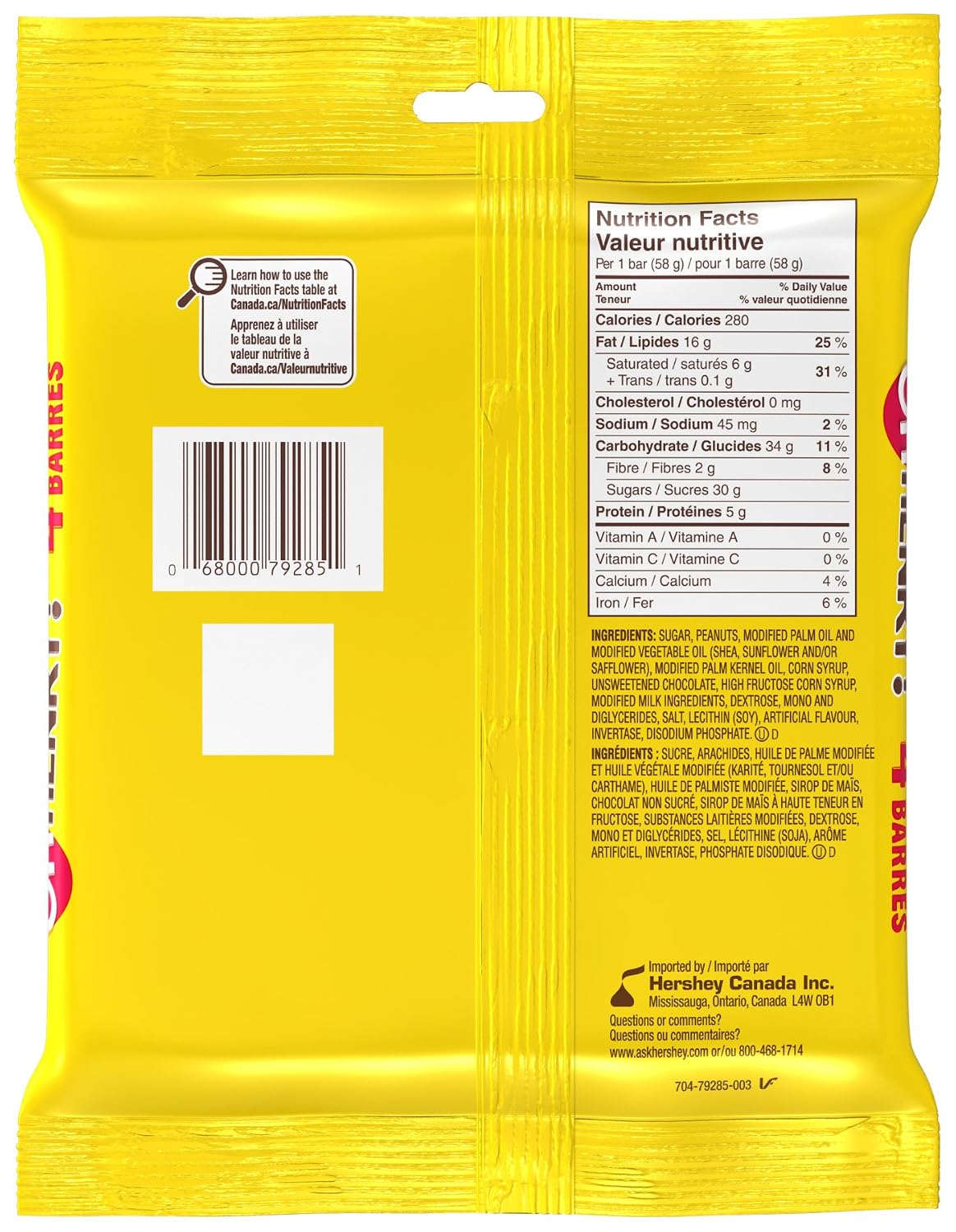 4 Full Sized OH Henry! Chocolate Candy Bars 232g {Imported From Canada}