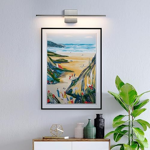 Miniatura 54 de Lámparas de tocador de baño doradas, 30 pulgadas, giratorias, modernas, LED, para baño, con iluminación blanca cálida de 3500 K, aplique de pared