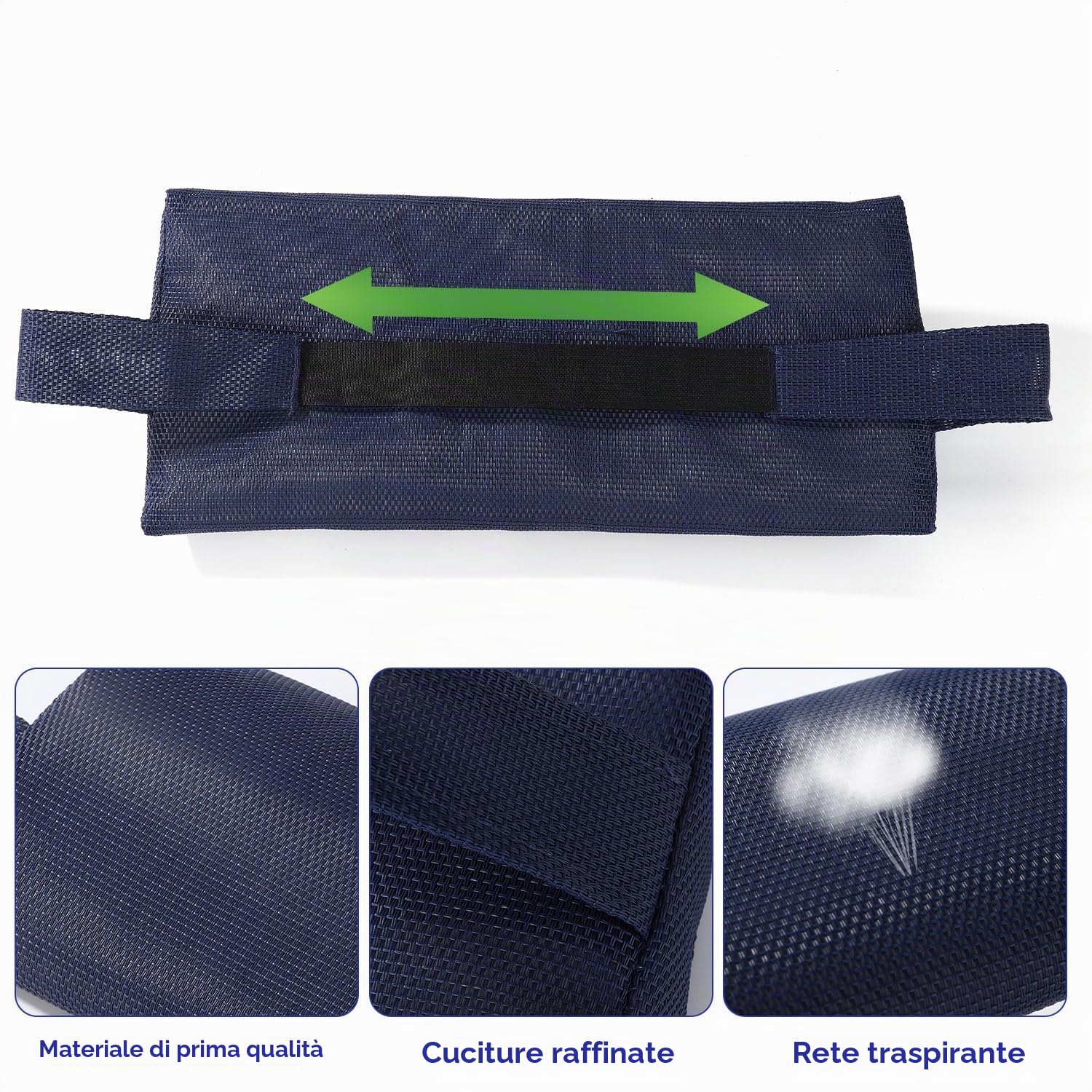 Lyreh Cuscino per Testa Chaise Longue Esterno, Impermeabile e Traspirante Cuscino Testa Chaise Longue con Cinghia Regolabile per Reclinabili Sedie Spiaggia Sedie a Gravità Zero