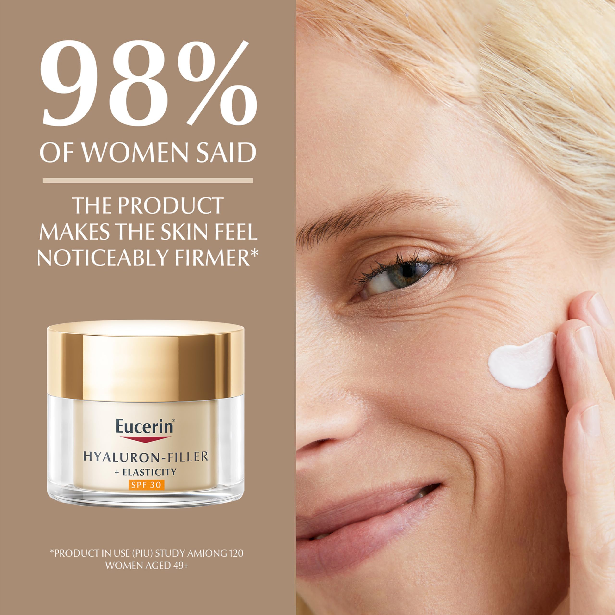 Eucerin Hyaluron-Filler + Elasticity Day Care SPF 30 50 ml krem przeciwzmarszczkowy na dzień dla wyrafinowanej skóry, odżywczy krem nawilżający z kwasem hialuronowym i kolagenem